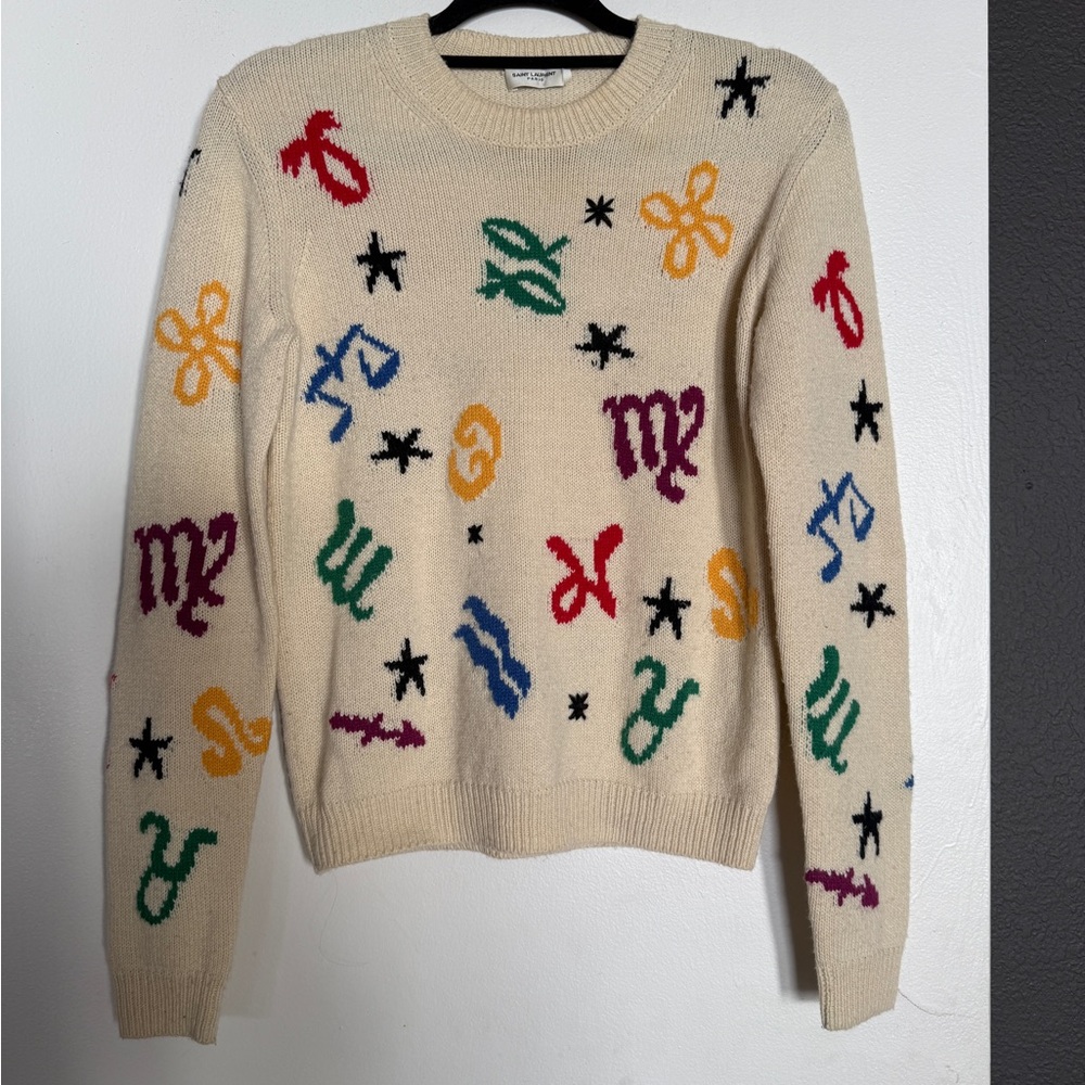 Colorful Zodiac Patterned Sweater